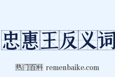 忠惠王反义词是什么意思的图片